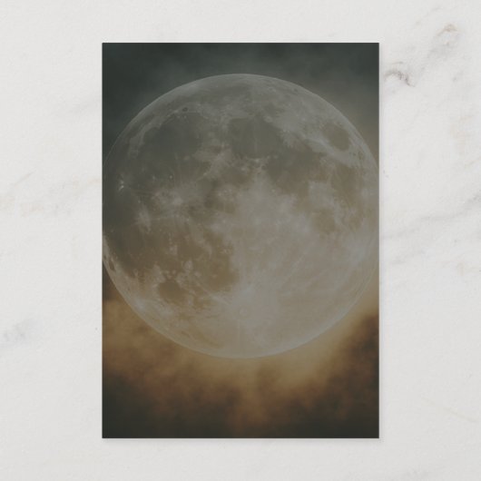 Gothic Dark Full Moon Arch Wedding Details Informatiekaartje (Achterkant)