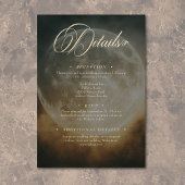 Gothic Dark Full Moon Arch Wedding Details Informatiekaartje