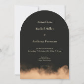 Gothic Dark Full Moon Arch Wedding Kaart (Achterkant)