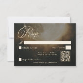 Gothic Dark Full Moon Arch Wedding QR RSVP Kaartje (Voorkant)