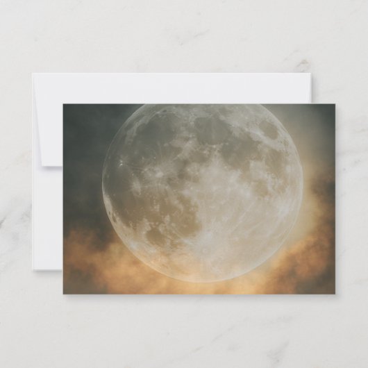 Gothic Dark Full Moon Arch Wedding QR RSVP Kaartje (Achterkant)