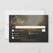 Gothic Dark Full Moon Arch Wedding RSVP Kaartje (Voorkant)