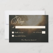 Gothic Dark Full Moon Arch Wedding RSVP Kaartje (Voorkant)