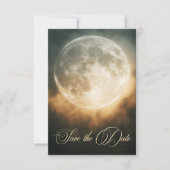 Gothic Dark Full Moon Arch Wedding Save The Date (Voorkant)