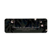 Gothic Dark Gray Boho Handfasting Return Address Etiket (Voorkant)