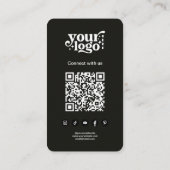 Gothic Dark Halloween QR Code Verticaal Visitekaartje (Achterkant)