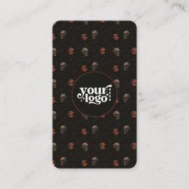 Gothic Dark Halloween QR Code Vertical  Visitekaartje