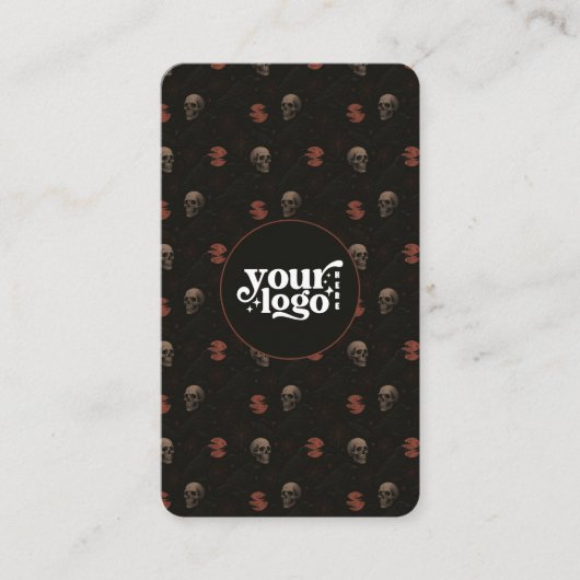 Gothic Dark Halloween QR Code Vertical  Visitekaartje (Voorkant)