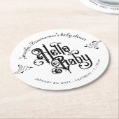 Gothic Dark Hello Baby Ronde Kartonnen Onderzetter (Gebogen)