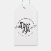 Gothic Dark Hello Thank You Baby Shower Cadeaulabel (Achterkant)