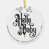 Gothic Dark Hello Thank You Keramisch Ornament (Voorkant)