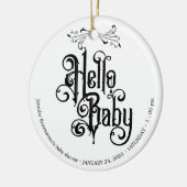 Gothic Dark Hello Thank You Keramisch Ornament (Links)