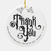 Gothic Dark Hello Thank You Keramisch Ornament (Achterkant)