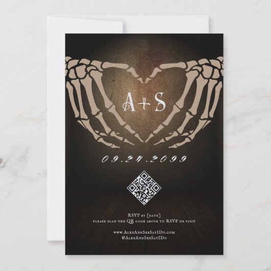 Gothic Dark In This Life & The Next Ghost Wedding Kaart (Achterkant)