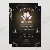 Gothic Dark In This Life & The Next Ghost Wedding Kaart (Voorkant / Achterkant)