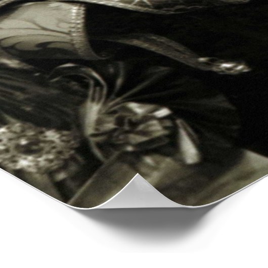 Gothic Dark Masquerade maskers Black Poster (Hoek)