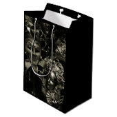 Gothic Dark Masquerade Maskers Zwart en Wit Medium Cadeauzakje (Achterkant Gekanteld)
