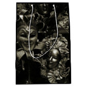 Gothic Dark Masquerade Maskers Zwart en Wit Medium Cadeauzakje (Voorkant)