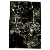 Gothic Dark Masquerade Maskers Zwart en Wit Medium Cadeauzakje (Achterkant)