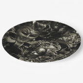 Gothic Dark Masquerade Maskers Zwart en Wit Papieren Bordje (Gekanteld)