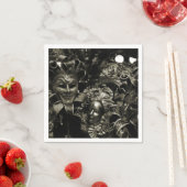 Gothic Dark Masquerade Maskers Zwart en Wit Servet (Insitu)