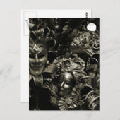 Gothic Dark Masquerade Masks Black and White Briefkaart (Voorkant / Achterkant)