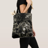 Gothic Dark Masquerade Masks Black and White Tote Bag (Dichtbij)
