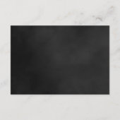 Gothic Dark Moody Monochrome Roos Wedding Informatiekaartje (Achterkant)