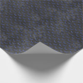 gothic dark occult gothic blue vleermuts patroon cadeaupapier (Hoek)