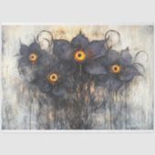 Gothic Dark Paarse Fantasy Eye Flowers Decoupage Tissuepapier (Voorkant)