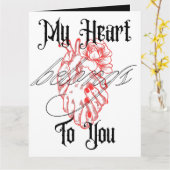 Gothic Dark Romance Foto Valentijnsdag Kaart (Gele Bloem)