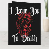 Gothic Dark Romance Foto Valentijnsdag Kaart (Achterkant)