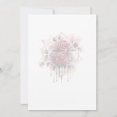 Gothic Dark Roos schedel Halloween Vrijgezellenfee Kaart (Achterkant)