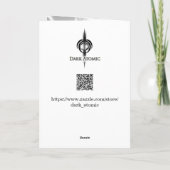 Gothic Dark Roos & Skull Birthday Kaart (Achterkant)