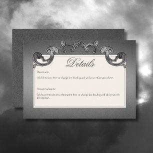 Gothic Dark Skeletons & Roos Hart Details Informatiekaartje