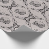 Gothic Dark Skull Victoriaans Elegant Cadeaupapier (Hoek)