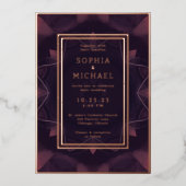 Gothic Dark Wedding Invitation Fotosjabloon Folie Feestdagenkaart (Voorkant)