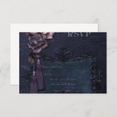 Gothic Dark Wedding RSVP-kaart RSVP Kaartje (Voorkant / Achterkant)