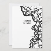 Gothic Day of Dead Skulls Bride & Groom Kaart (Achterkant)