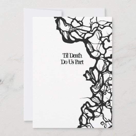 Gothic Day of Dead Skulls Bride & Groom Kaart (Achterkant)