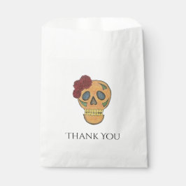 Gothic Day of the Dead Halloween Sugar Skull Bedankzakje