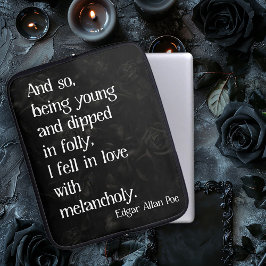 Gothic Dead Roos en Poe Quote Laptop Sleeve