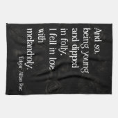 Gothic Dead Roos en Poe Quote Theedoek (Horizontaal)