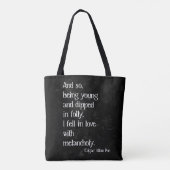 Gothic Dead Roos en Poe Quote Tote Bag (Achterkant)