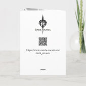 Gothic Death Skull and Rozen Birthday Kaart (Achterkant)