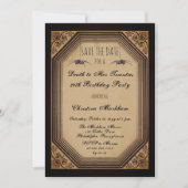 Gothic Deco Death to her 20s Birthday Party Save The Date (Voorkant)