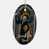 Gothic Deco | Donkere Academia Krans Keramisch Ornament (Rechts)