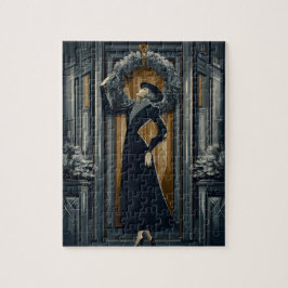 Gothic Deco | Donkere Academische Kranz Legpuzzel