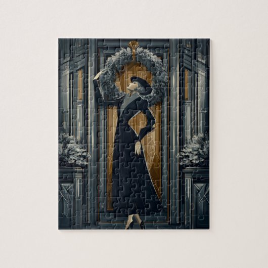 Gothic Deco | Donkere Academische Kranz Legpuzzel (Verticaal)
