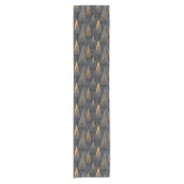 Gothic Deco | Gouden Geometrische Bomen Korte Tafelloper (Voorkant)